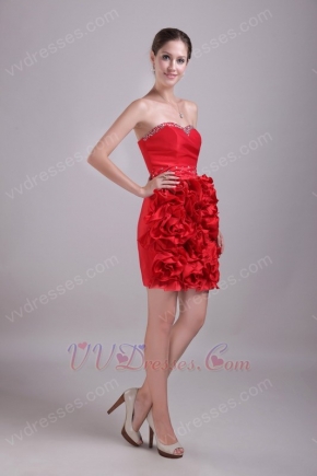 Scarlet Sweetheart Dance Party Cocktail Dress