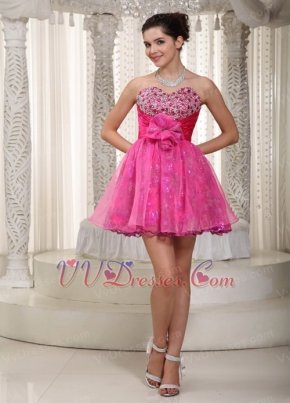 Fuchsia Sweetheart Mini Prom Dress Designer Your Own 2014 Knee Length Sexy