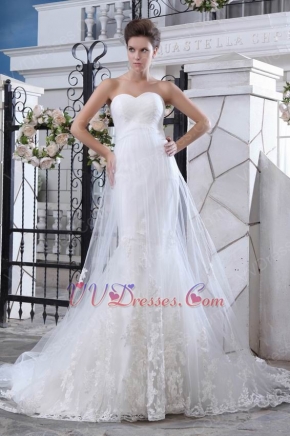 Unique Sweetheart Neck Mermaid Chapel Wedding Bridal Dress