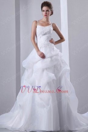 Pretty Bubble Organza Skirt White Wedding Dress In Oregon