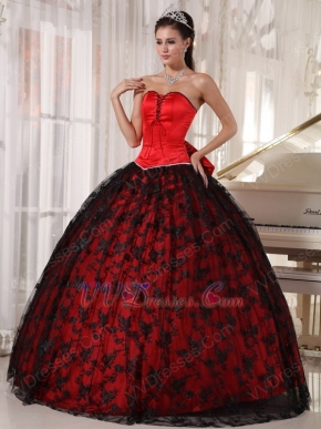 Basque Waist Black Lace Quinceanera Dress To 16 Years Old Girl