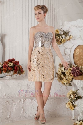 Sweetheart Crystals Sequin Designer Dress For Cocktail