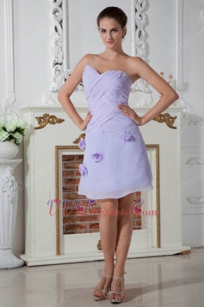 Lovely Knee Length Lavender Graduation Dress For Cheap