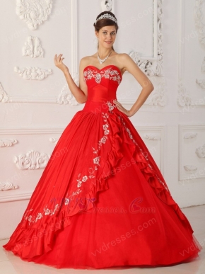 Corset Back Embroidery Trimed Quinceanera Dress 2014 Design