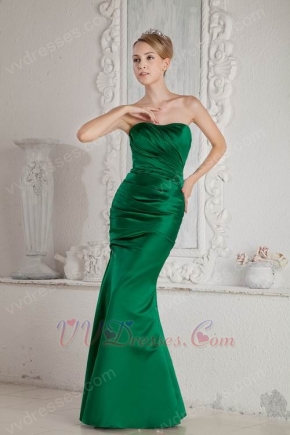 Mermaid Dark Green Evening Stain Dress For La Femme