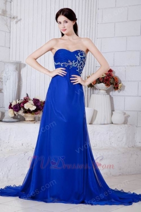 2014 Embroidery Bodice Side Zip La Femme Evening Dress