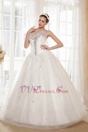 2014 Best Seller Sweetheart Basque Waist Cream Wedding Dress