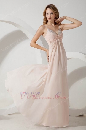 Sexy Straps Criss Cross Light Pink Long Buy Prom Dresses