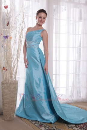 Sky Blue Taffeta Best Seller Prom Dresses Online