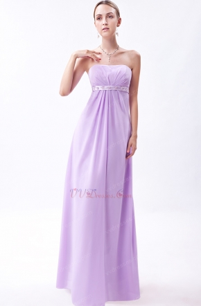 Beautiful Strapless Lilac Chiffon Skirt Cute Prom Dress