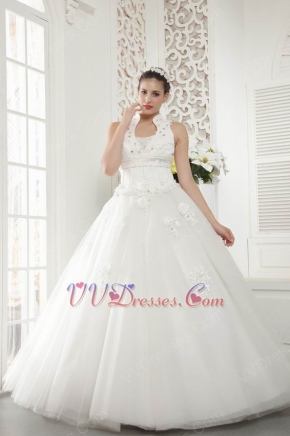 Top Seller Asymmetrical Neck A-line Floor Length Skirt Bridal Dress