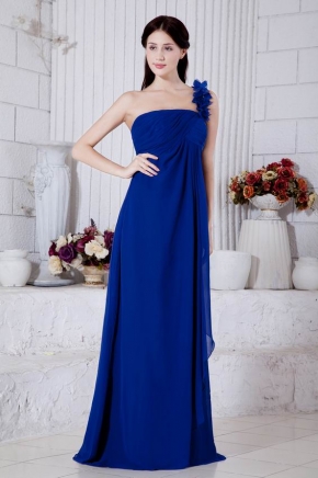 Affordable One Shoulder Dark Blue Prom Dresses For Women