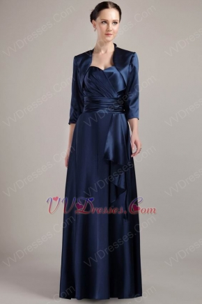 Navy Blue Halter Dress And Jacket Mother Of The Bride