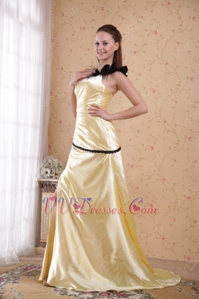 Golden Floor-length One Shoulder Side Split Evening Dress