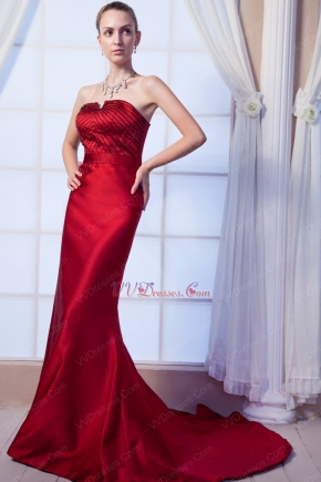 Affordable Mermaid Wine Red Celebrity Evening Dress