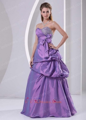 Dignified Lower Back Bulging Purple Costume Party Gown Website