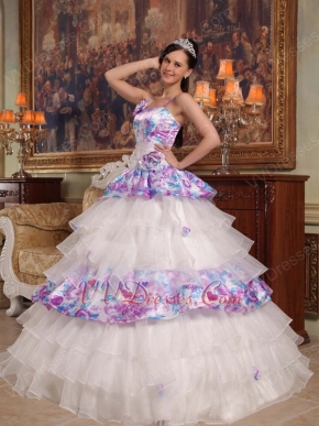 Lovely Spaghetti Straps Floor Length Layers 2014 Quinceanera Dress