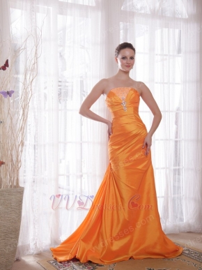 Sun Orange Column Cheap Prom Dress Internet Online Sale