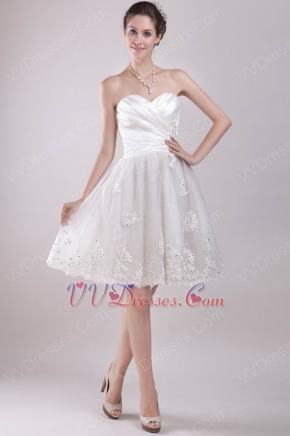 Sweetheart Knee-length Bridal Beach Wedding Dresses