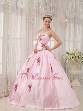 Pink Quinceanera Dress With Corset Back Long Skirt