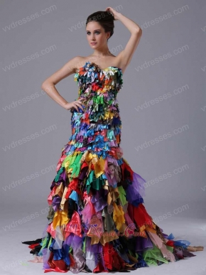 All kinds of fabrics Multi-color Sweetheart Mermaid Cocktail Gowns Unique