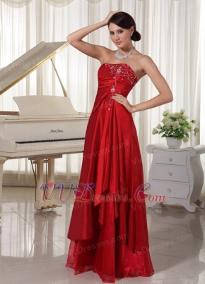 Wine Red Embroidery Floor-length Cheap Prom Dresses Gowns Inexpensive