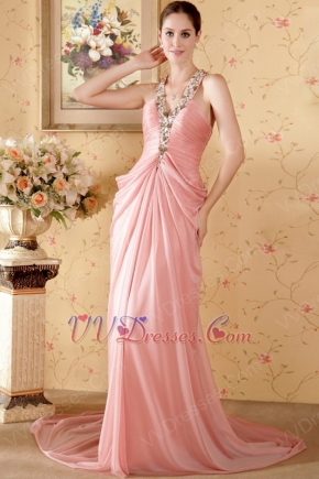 Watermelon Chiffon Prom Dresses 2014 New Prom Dress Style