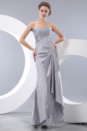 Silver Mermaid Taffeta Celebrity Evening Dress For Cheap