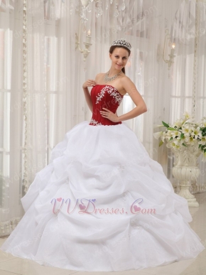 White Organza Floor Length Young Girl Birthday Dress