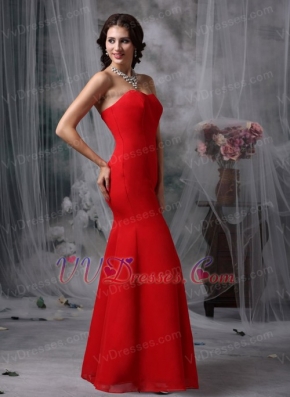 Wine Red Mermaid Terse Style Prom Dress For Women Inexpensive