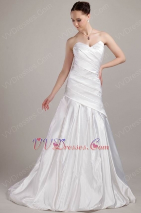 Romantic Sweetheart Aline Cheap Custom Bride Wedding Dresses