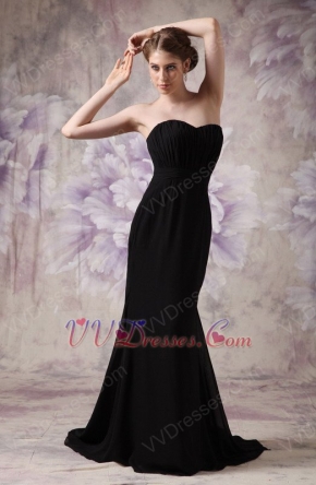 Discount Sweetheart Black Chiffon Club Party Dress Petite