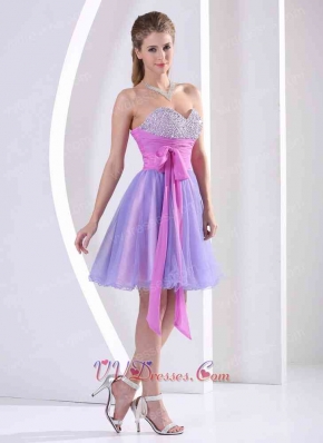 Color Blending Design Short Lavender Prom Dress Juniors Compere