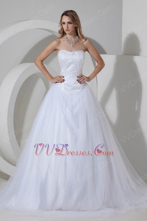 Best Seller Sweetheart White Bridal Chapel Wedding Dress Cheap