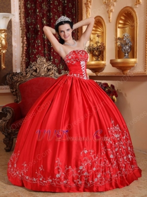 Embroidered Strapless Designer Puffy Quinceanera Party Outfits