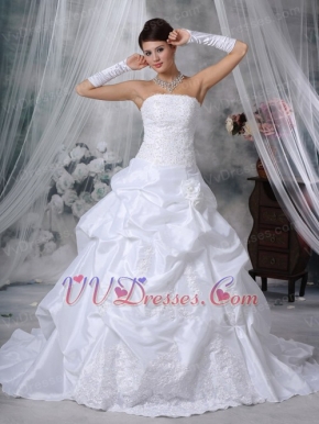 Elegant White Lace Wedding Gowns Custom Tailoring Free Low Price