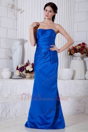 Classic Sweetheart Blue Stain A-line Prom Dress Petite