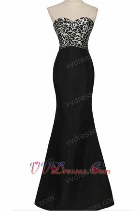 Leopard Pattern Empire Mermaid Trumpet Simple Evening Bar Dress