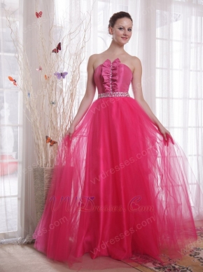 Deep Rose Pink Floor Length Evening Dress In California