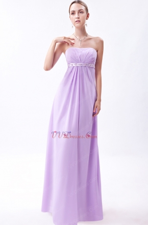 Beautiful Strapless Lilac Chiffon Skirt Cute Prom Dress