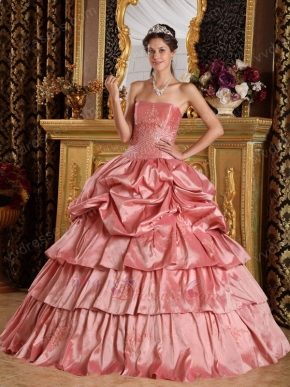 Dark Pink Taffeta Dress to Young Girl Adult Ceremony Party