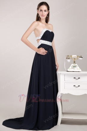 New Look Sweetheart Black Chiffon Prom Dresses By Designer