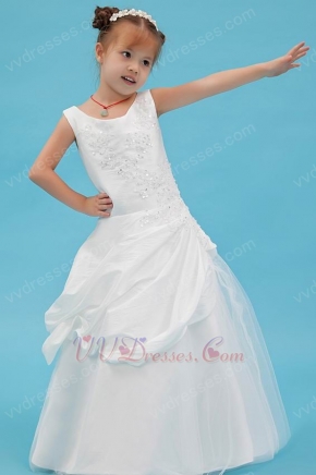 Affordable Scoop/Jewel Appliques Sequin Corset Flower Girl Dresses