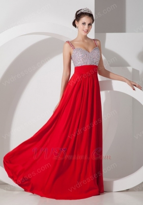 Beaded Scarlet Top 2014 Designer Evening Party Dress