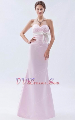 Pretty Sweetheart Sheath Silhouette Misty Rose Prom Dress Petite