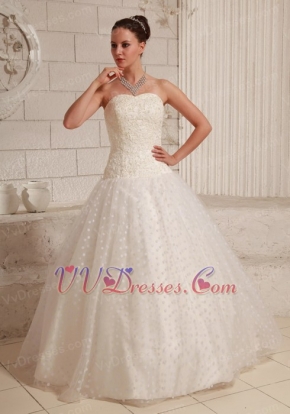 Ball Gown Wedding Dress Floor-length Puffy Skirt With Appliques Low Price