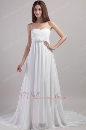 Sweetheart Chapel Train White Brand New 2014 Prom Dress