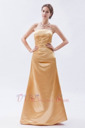 Pretty Floor Length Jasmine Golden Wedding Bridesmaid Dress