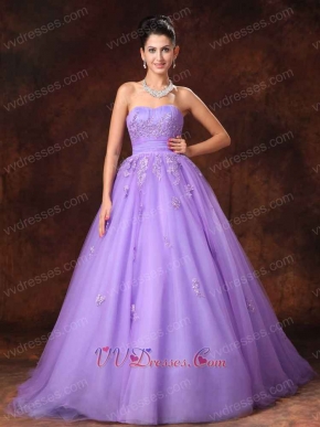 Lilac Flat Multilayers Tulle Cheap Quinceanera Dress Supplier