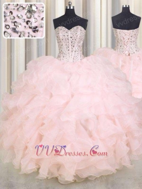 Blush Pink Sweetheart Junior Quinceanera Celebrity Ball Gown Online Cheap